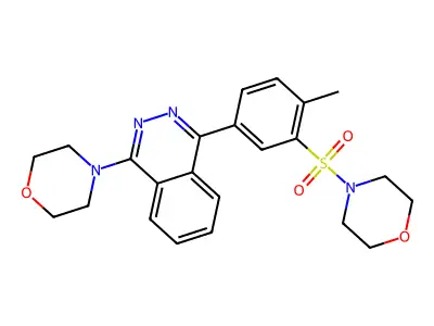 4-[4-(4-Methyl-3-morpholin-4-ylsulfonylphenyl)phthalazin-1-yl]morpholine structure