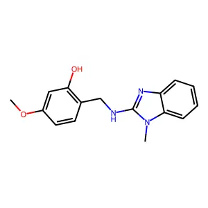 5-Methoxy-2-[[(1-methyl-2-benzimidazolyl)amino]methyl]phenol structure