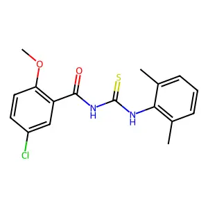 5-chloro-N-[(2,6-dimethylphenyl)carbamothioyl]-2-methoxybenzamide structure