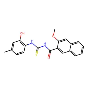 N-[(2-hydroxy-4-methylphenyl)carbamothioyl]-3-methoxynaphthalene-2-carboxamide structure