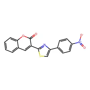 3-[4-(4-Nitrophenyl)-1,3-thiazol-2-yl]chromen-2-one structure