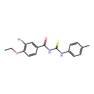 3-bromo-4-ethoxy-N-[(4-methylphenyl)carbamothioyl]benzamide structure