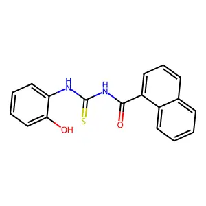 N-[(2-hydroxyphenyl)carbamothioyl]naphthalene-1-carboxamide structure