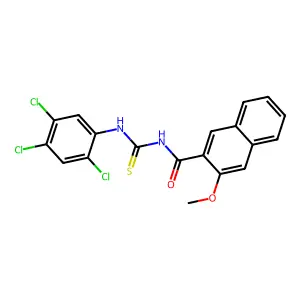 3-methoxy-N-[(2,4,5-trichlorophenyl)carbamothioyl]naphthalene-2-carboxamide structure