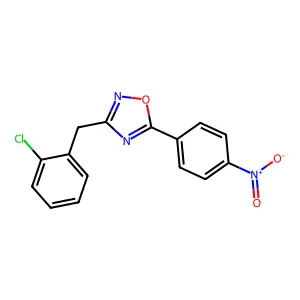3-(2-Chlorobenzyl)-5-(4-nitrophenyl)-1,2,4-oxadiazole structure