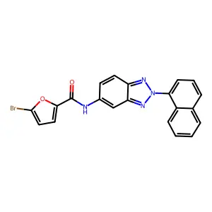 5-bromo-N-(2-naphthalen-1-ylbenzotriazol-5-yl)furan-2-carboxamide structure