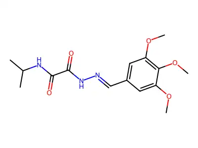 N-propan-2-yl-N'-[(E)-(3,4,5-trimethoxyphenyl)methylideneamino]oxamide structure