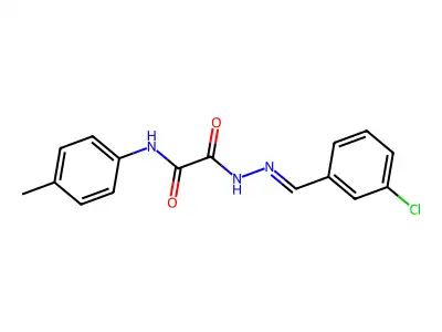 2-(2-(3-Chlorobenzylidene)hydrazino)-N-(4-methylphenyl)-2-oxoacetamide structure