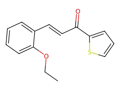 (2E)-3-(2-Ethoxyphenyl)-1-(thiophen-2-yl)prop-2-en-1-one structure