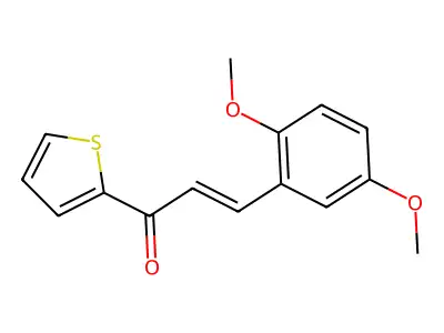 3-(2,5-Dimethoxyphenyl)-1-thiophen-2-ylprop-2-en-1-one structure