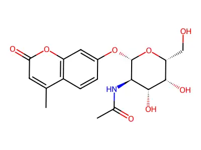4-methylumbelliferyl-N-acetylamino-beta-galactoside structure