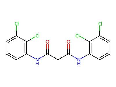 N,N'-bis(2,3-dichlorophenyl)propanediamide structure