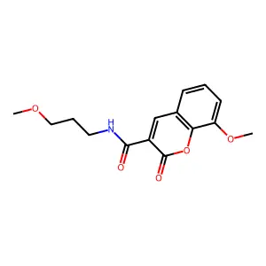 8-methoxy-N-(3-methoxypropyl)-2-oxo-2H-chromene-3-carboxamide structure