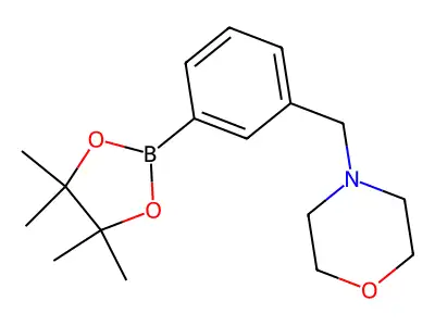 4-[3-(4,4,5,5-Tetramethyl-1,3,2-dioxaborolan-2-yl)benzyl]morpholine structure