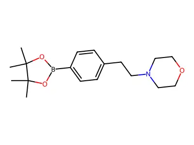 4-(4-(4,4,5,5-Tetramethyl-1,3,2-dioxaborolan-2-yl)phenethyl)morpholine structure