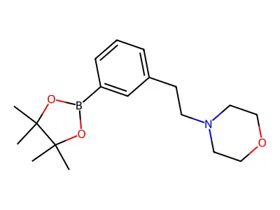 4-(3-(4,4,5,5-Tetramethyl-1,3,2-dioxaborolan-2-yl)phenethyl)morpholine structure