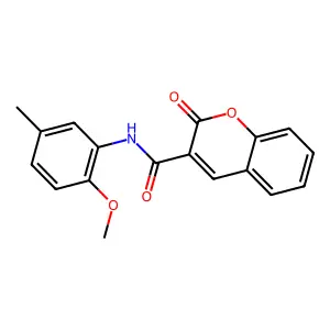 N-(2-methoxy-5-methylphenyl)-2-oxochromene-3-carboxamide structure