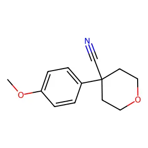 4-(4-methoxyphenyl)tetrahydro-2H-pyran-4-carbonitrile structure