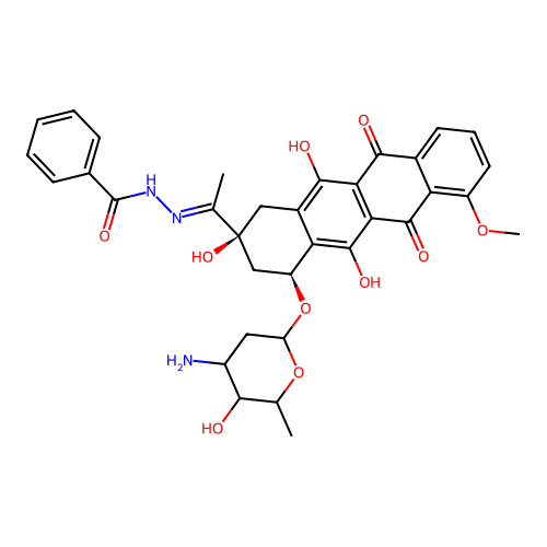 Daunorubicin, benzoylhydrazone, monohydrochloride structure