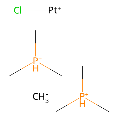 Platinum, chloromethylbis(trimethylphosphine)- structure