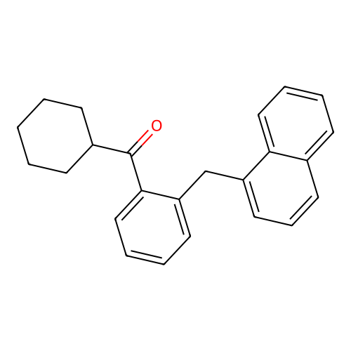 Cyclohexyl[2-(naphthalen-1-ylmethyl)phenyl]methanone structure