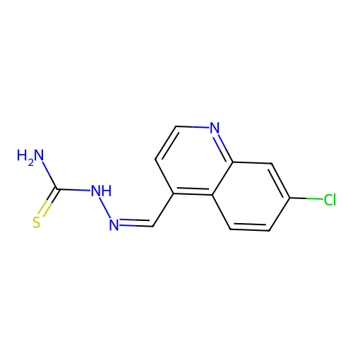 [(Z)-(7-chloroquinolin-4-yl)methylideneamino]thiourea structure