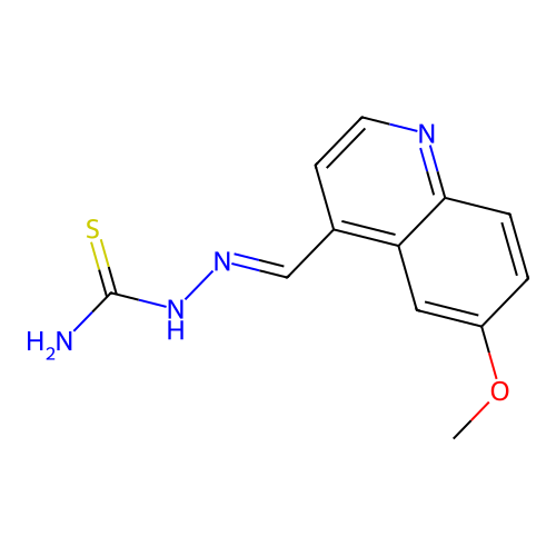 [(6-Methoxyquinolin-4-yl)methylideneamino]thiourea structure
