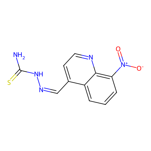 [(Z)-(8-nitroquinolin-4-yl)methylideneamino]thiourea structure