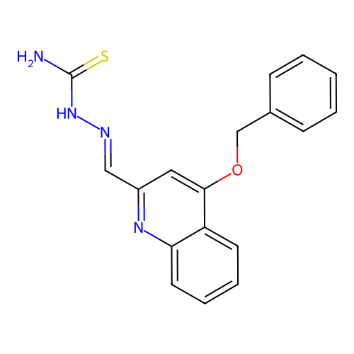 [(4-Phenylmethoxyquinolin-2-yl)methylideneamino]thiourea structure