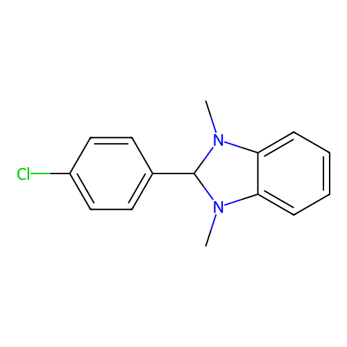 2-(4-chlorophenyl)-1,3-dimethyl-2H-benzimidazole structure