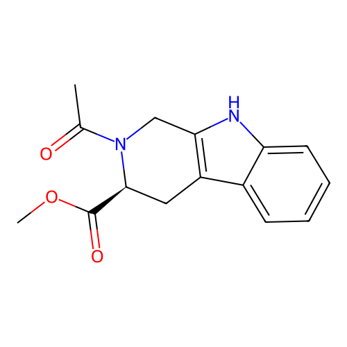 (S)-methyl 2-acetyl-2,3,4,9-tetrahydro-1H-pyrido[3,4-b]indole-3-carboxylate structure
