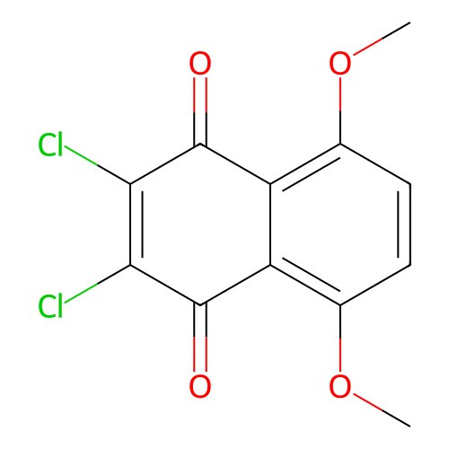 2,3-Dichloro-5,8-dimethoxy-1,4-naphthoquinone structure