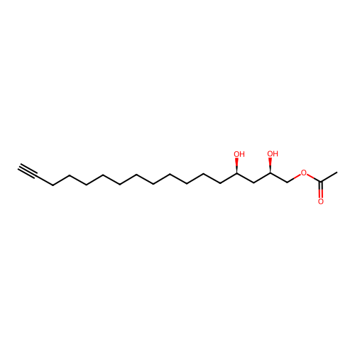 ((2R,4R)-2,4-dihydroxyheptadec-16-ynyl) acetate structure