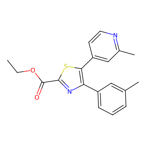 Ethyl [4-(3-methylphenyl)-5-(2-methyl-4-pyridyl)-1,3-thiazol-2-YL]carboxylate structure