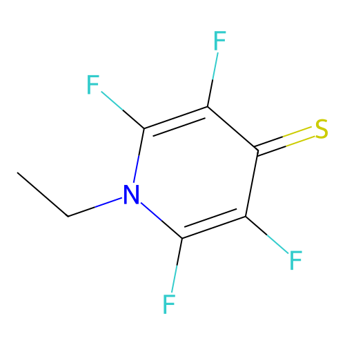 1-Ethyl-2,3,5,6-tetrafluoropyridine-4-thione structure