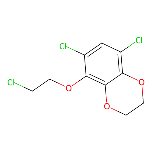 6,8-Dichloro-5-(2-chloroethoxy)-2,3-dihydro-1,4-benzodioxine structure