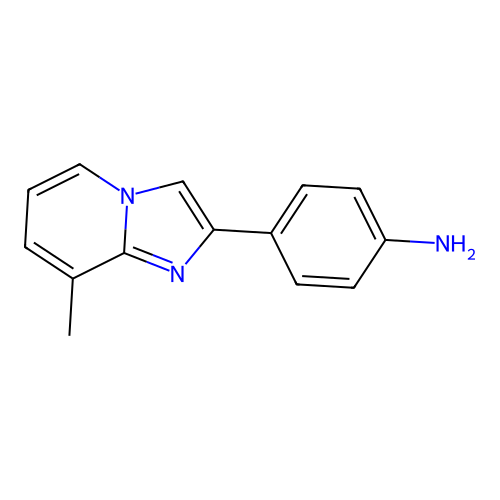 4-{8-Methylimidazo[1,2-a]pyridin-2-yl}aniline structure