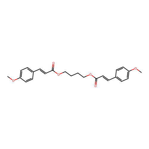 4-[3-(4-Methoxyphenyl)prop-2-enoyloxy]butyl 3-(4-methoxyphenyl)prop-2-enoate structure