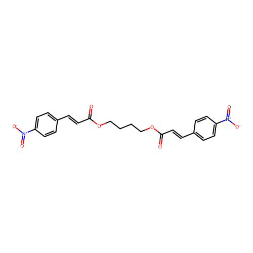 4-[3-(4-Nitrophenyl)prop-2-enoyloxy]butyl 3-(4-nitrophenyl)prop-2-enoate structure