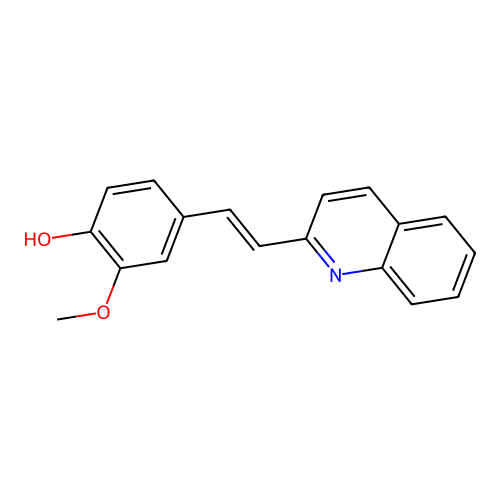 2-[2-(4-Hydroxy-3-methoxyphenyl)-ethenyl]-quinoline structure