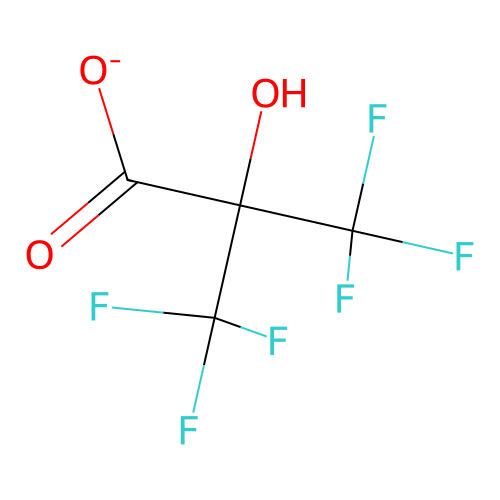3,3,3-Trifluoro-2-hydroxy-2-(trifluoromethyl)propanoate structure