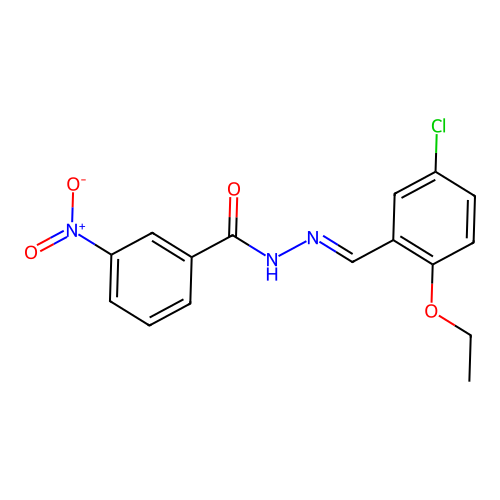 N-[(5-chloro-2-ethoxyphenyl)methylideneamino]-3-nitrobenzamide structure