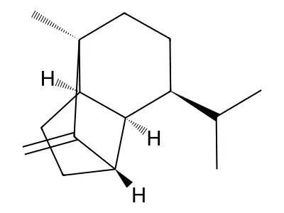 (+)-Sativen structure