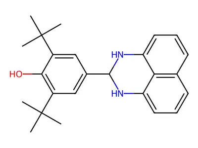 2,6-ditert-butyl-4-(2,3-dihydro-1H-perimidin-2-yl)phenol structure