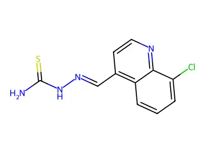 8-Chlorocinchoninaldehyde thiosemicarbazone structure