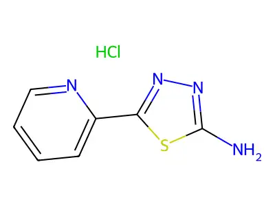 Pyridine, 2-(2-amino-1,3,4-thiadiazol-5-yl)-, hydrochloride structure