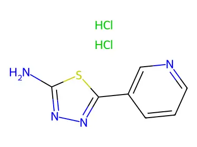Pyridine, 3-(2-amino-1,2,4-thiadiazol-5-yl)-, dihydrochloride structure