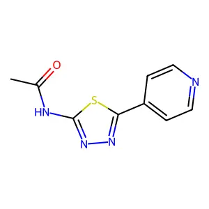 Acetamide, N-(5-(4-pyridyl)-1,3,4-thiadiazol-2-yl)- structure