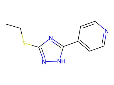 Pyridine, 4-(3-ethylthio-5-(4H-1,2,4-triazolyl))- structure