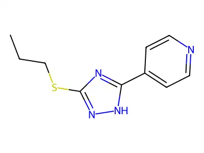 Pyridine, 4-(3-propylthio-5-(4H-1,2,4-triazolyl))- structure